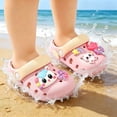 thumbnail image 6 of Huowey Summer Baby Kids Garden Clogs Cartoon Dinosaur Cute Funny Pattern Anti- Sole Slippers For Boys Comfortable Indoor Outdoor Beach Pool Quick Dry Water Shoes Footwear,Pink,10-10.5 Years, 6 of 9
