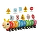 thumbnail image 2 of Juguete con forma de tren, juguete educativo de aprendizaje, señal de tráfico multifuncional, juego de vagones de tren de madera para de 1, 2 y, 2 of 9