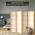 thumbnail image 2 of Red Lantern 5 ft. Tall Double Cross Shoji Screen - Honey - 6 Panels, 2 of 6