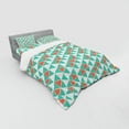 thumbnail image 3 of Abstract Duvet Cover Set, Geometric Triangles Retro Soft Tones Tribal Inspirations Pattern, Bedding Set with Shams and Fitted Sheet, 3 Sizes, by Ambesonne, 3 of 3