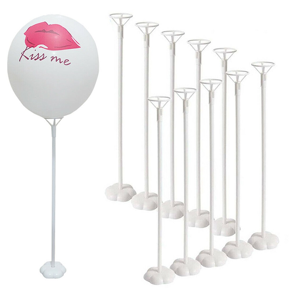 Daruoand 50Pcs Balloon Sticks Set Reusable Plastic Balloon Stand