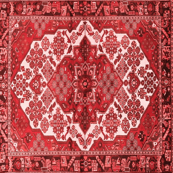 Ahgly Company Indoor Square Persian Red Traditional Area Rugs, 5' Square