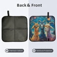 thumbnail image 2 of Funny Goat Family Psychedelic Art Foldable Seat Cushion for Bleachers, Stadium Seats, Camping & Outdoor Events, Portable Lightweight Pad with Carabiner, 2 of 6