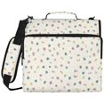 thumbnail image 2 of Zipper Binder with Shoulder Strap 2 inch 3 Ring Waterproof File Folder Organizer Bag 500 Sheet Cute Pink and Blue Flowers, 2 of 8