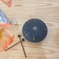 thumbnail image 2 of Rain Chime Drum - 8 Note 6 Inch Rain Drum for Outside Garden, with Bag, Music Book, Drumsticks, Mallet Holder and Finger Paddles, Waterproof Musical Rain Drum for Garden (Navy Blue), 2 of 14