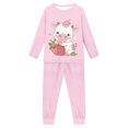 thumbnail image 5 of DISNIMO Pink Cow Pajamas Kids Girls Pajama Set Kids 2 Piece Pajama Set Girls Pjs Size 4 Boys Pj Sets for Kids Long Sleeve Pajamas Girls Crew Neck Pajama Set Kids Loungewear Set Boys, 5 of 7