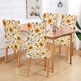 thumbnail image 2 of Yayeee 2 Pack Dining Chair Covers Stretch Parson Chairs Slipcovers Seat Protector, Watercolor Sunflowers, 2 of 6