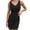 Black, variant on IROINNID Sundress For Women V-Neck Fashion Casual Temperament Pullover Slim Waist Pullover Dress Solid Color Elastic Waist Sleeveless Dress
