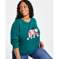 thumbnail image 3 of Tommy Hilfiger Womens Polar Bear Pullover Sweater, Green, Plus Size, 1X, 3 of 3