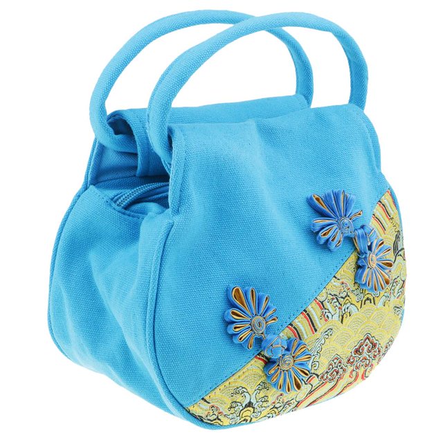 de Teléfono Bolsa de Mujer Retro Étnico Hecho Totalizador Portátil , Azul, se describe yotijar Bolso del bordado