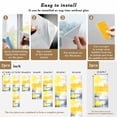 thumbnail image 6 of Non-Adhesive Static Cling Window Tint, Yellow Grey Ombre Window Privacy Film Frosted, Oil Painting Modern Abstract Art Insulated Windows Frosted Films for Living room, 35.4 x 78.7 Inches, 6 of 9