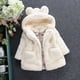 thumbnail image 2 of Abrigo con capucha de piel sintética esponjosa para niñas, chaqueta gruesa de forro polar, prendas de vestir, 2 of 3