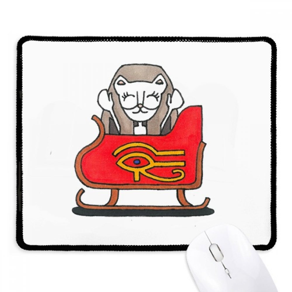 Bastet Egypt mas Sled Mousepad Stitched Edge Mat Rubber Gang Pad