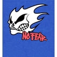 thumbnail image 4 of No Fear Fire Skull Logo Adult Royal Blue Crew Neck Short Sleeve Tee-Large, 4 of 4