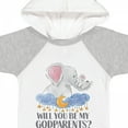 thumbnail image 4 of Inktastic Will You Be My Godparents? Cute Elephants Moon and Stars Boys or Girls Baby Bodysuit, 4 of 5