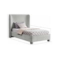 thumbnail image 3 of Meridian Furniture Penny Light Grey Chenille Fabric Twin Bed, 3 of 10