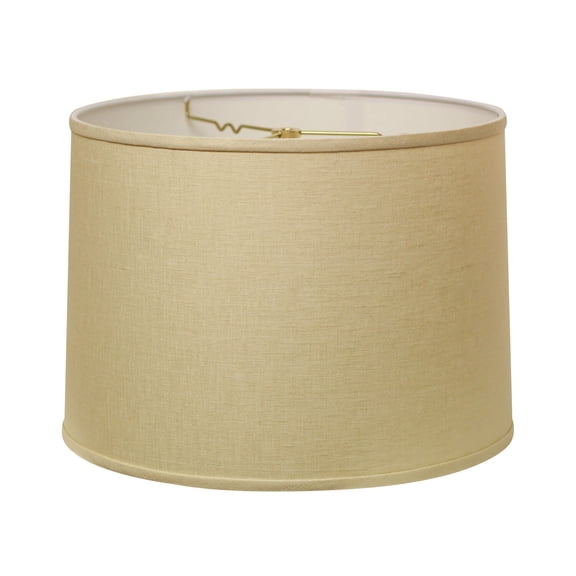 Slant Retro Drum Hardback Lampshade with Washer Fitter, Beige