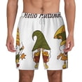 thumbnail image 2 of Picia Hello Autumn pattern Mens Swim Trunks with Compression Liner Stretch Beach Shorts Quick Dry with Zipper Pockets No-Chafing Board Shorts-Small, 2 of 9