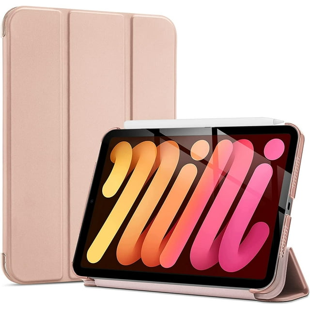 Étui pour iPad Mini 6, Étui 6e Génération, Support Folio, Couverture Mini - Or Rose