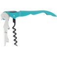 thumbnail image 3 of Fabrications Double Hinged Restaurant Waiter Quality Compact Corkscrew with Foil Cutter, Teal, 3 of 6