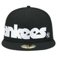thumbnail image 2 of Men's New Era Black New York Yankees Checkered Undervisor 59FIFTY Fitted Hat, 2 of 6