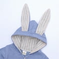 thumbnail image 5 of SNKSDGM Baby Girl Rompers 9-12 Months Long Sleeve Animal Bunny Baby Easter Romper Long Ear Rabbit Hoodie Romper Jumpsuit with Zipper 9-12 Months, 5 of 8