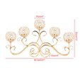 thumbnail image 3 of SHZICMY 5 Arm Crystal Candelabra Votive Candle Holders Table Centerpieces for Banquet Wedding Gold, 3 of 10