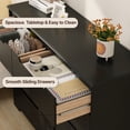 thumbnail image 3 of Aiho 8 Drawer Black Double Dresser, Modern Wooden Storage Cabinet with Cut-Out Handles, Large Chest for Bedroom Living Room, 3 of 9