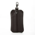 thumbnail image 2 of Genuine Leather Key Holder Wallet Men Keys Organizer Women Zipper Key Chain Case, 2 of 8
