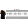 thumbnail image 6 of Valcatch Women Plus Size Nightdress Contrast Sleeve Round Neck Three-Quarter Sleeve Dress XL-XXXXL, 6 of 7