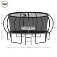 thumbnail image 6 of YORIN Trampoline, 15 FT Trampoline for 8-9 Kids Adults with Enclosure Net, Basketball Hoop, Ladder, Wind Stakes, 1500LBS Weight Capacity Round Outdoor Recreational Trampoline, Heavy Duty Trampoline, 6 of 8