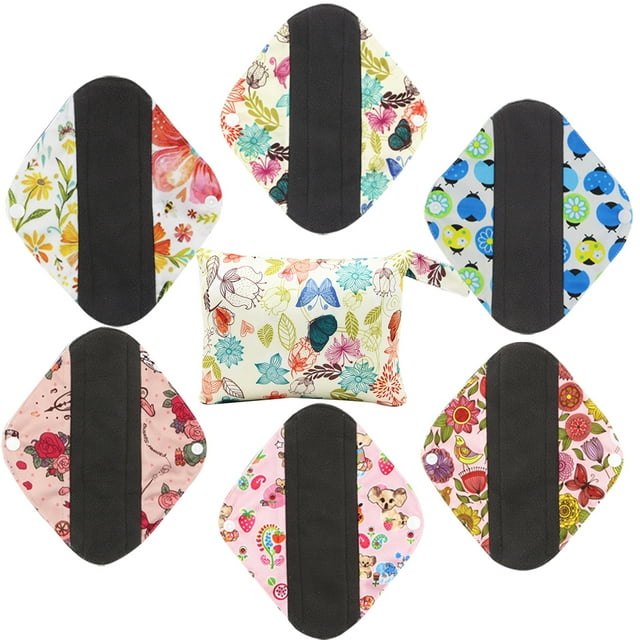 Serviette Hygiénique Réutilisable Lavable en Bambou Charbon de Bois Serviette Hygiénique Mama