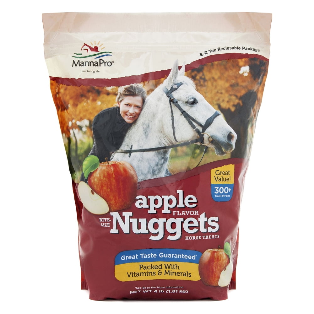 Manna Pro BiteSize Horse Treats, Apple Flavor Nuggets, 4 lb Walmart