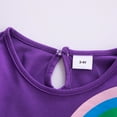 thumbnail image 3 of Robe d'Hiver pour Enfants Arc-en-Ciel Manches Longues Robe Fille, Violet 90cm, 3 of 5