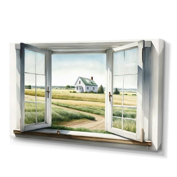 Designart Window To Landscape Views II Canvas Wall Art