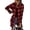 Red YDL2, variant on Flannel for Women 2025 Fall Fashion Long Sleeve Plaid Button Down Shirts Shacket Blouse Top with Pockets