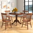 thumbnail image 6 of GOFLAME 40” Round Dining Table for 4 People, Wooden Kitchen Table with Curved Trestle Legs, Large Dinner Table for Kitchen, Dining Room, Living Room, Restaurant, Walnut, 6 of 14