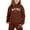 X8Coffee, variant on lnmuld Two Piece Outfits Girls Letter Print Hooded Sweatshirt Outfit Set Stylish Everyday Wear Comfortable Casual Kids Apparel Solid Color Size:7-8 Years
