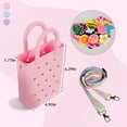 thumbnail image 2 of Silicone Hole Handbag Toddler Purse With Adjustable Shoulder Strap Can Be Diy Decoration, Girls Birthday Gift, 2 of 7