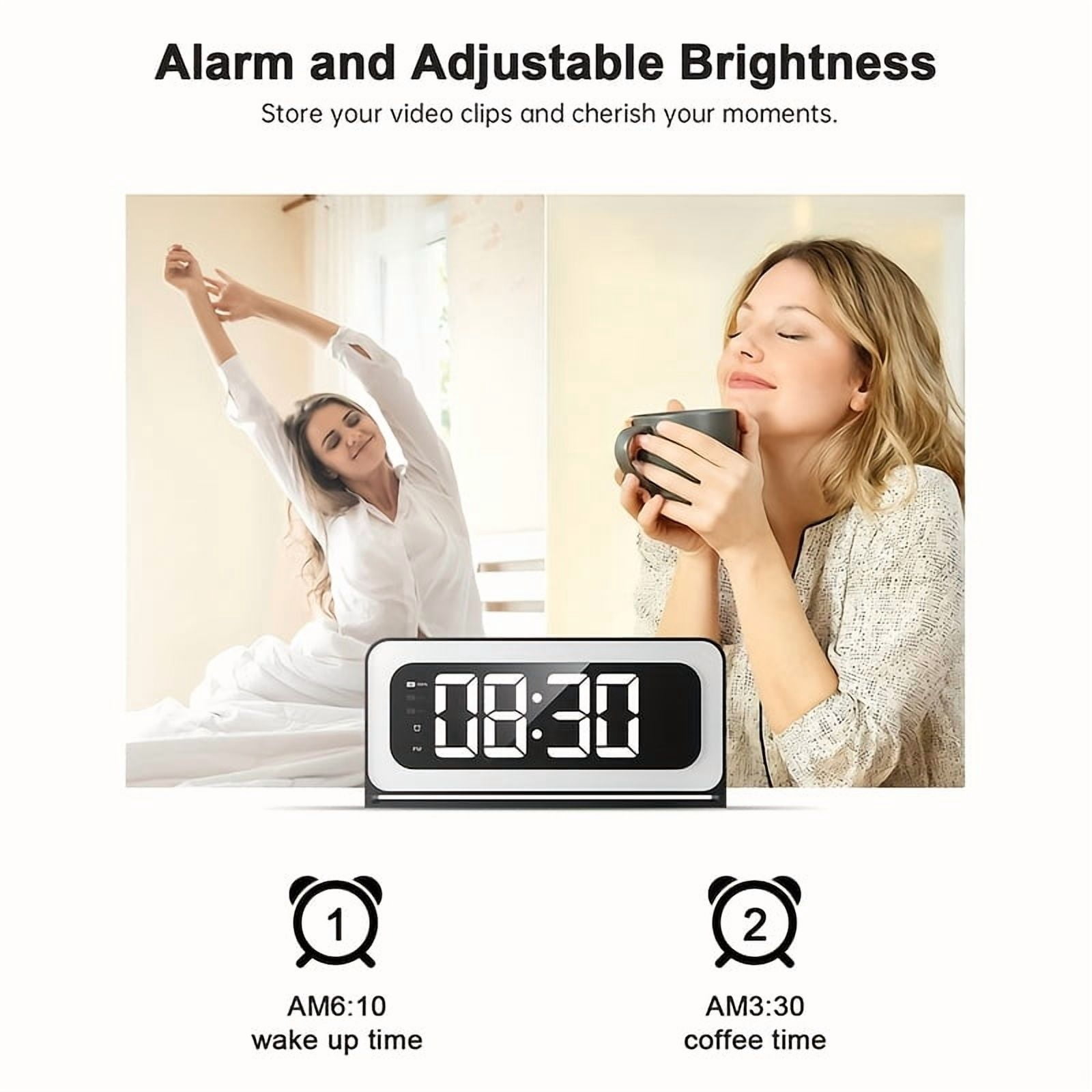 2K WiFi Clock Camera for Home, 5G&2.4Ghz Wireless Indoor Security Nanny Cam for Baby Monitor, Dog Camera with Motion Detection, Full Color Night Vision, Two-Way Talk
