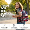 thumbnail image 7 of SCRAWLGOD July 4th Independence Day Vintage American Flag Pattern 17 Inch Backpack for School, 600D Polyester Daypack with Padded Straps, Portable Knapsack Lightweight Laptop Backpack, 7 of 7