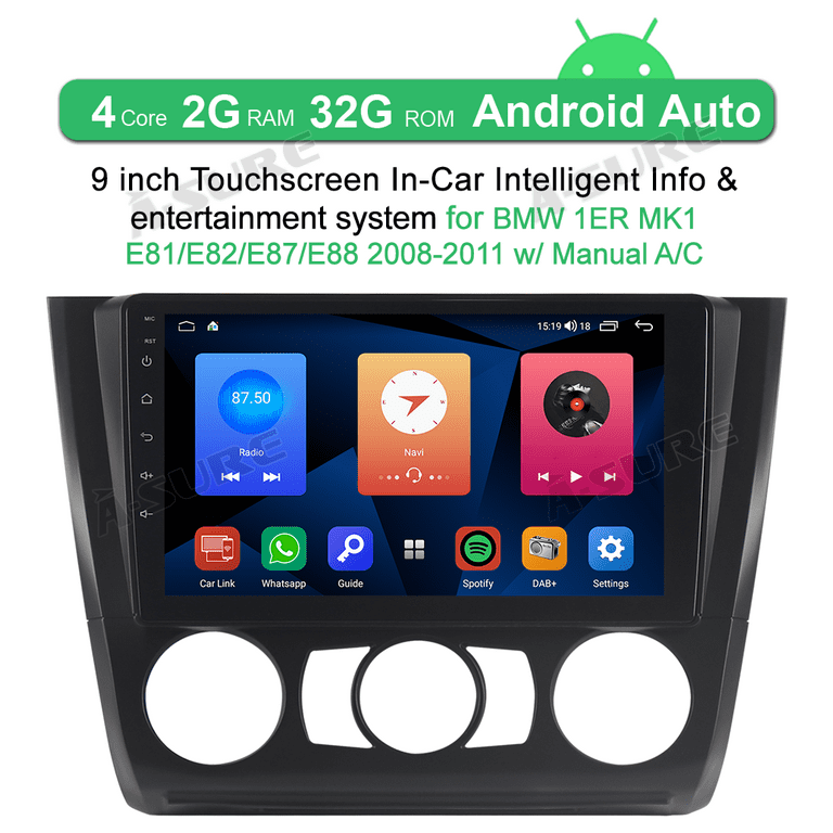 Android Wireless Carplay Android 2+32GB Car Radio GPS for BMW 1ER MK1 E81/E82/E87/E88  2008-2011 