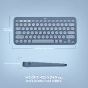 Logitech K380 Multi-Device Bluetooth Keyboard for Mac, Easy-Switch, MacBook Pro, MacBook Air, iMac, iPad Compatible, Blueberry