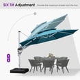 thumbnail image 5 of PURPLE LEAF 11FT Deluxe Round Patio Umbrella, Large Offset Cantilever Umbrella with 360° Rotation, Turquoise Blue, 5 of 10