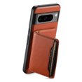 thumbnail image 5 of Allytechgroup Google Pixel 7A Magnetic Back Cover Case with Magnetic Cards Holder, Detachable Cards Slots Retro Leather Case Shockproof Wireless Charging Phone Case for Google Pixel 7A, Brown, 5 of 7