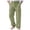 1#Army Green, variant on BRANROY Men's Cargo Pants - Cotton Linen Drawstring Elastic Waist Loose Fit Wide Leg Trousers with Multi-Pockets, Casual Summer Hiking Pants for Men,Army Green,L