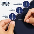 thumbnail image 2 of Large-hole Steel Sewing Needles Kit, 2026 Upgraded Stainless Steel Needles Set for Hand Sewing, 7 Size Leather Embroidery Needle with Threader for Repair Quilting (40set)Q, 2 of 7