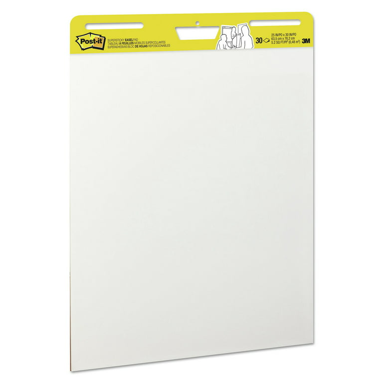 Post-it 559 25x30 inch Self-Stick Easel Pad, White - 30 Sheet for