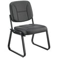 thumbnail image 3 of Global Industrial Bonded Leather Reception Chair, Armless, Black, 3 of 4