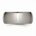 thumbnail image 3 of Grey Titanium Ring Band Wedding Beveled Standard Edge 10mm Satin and Polished, 3 of 6